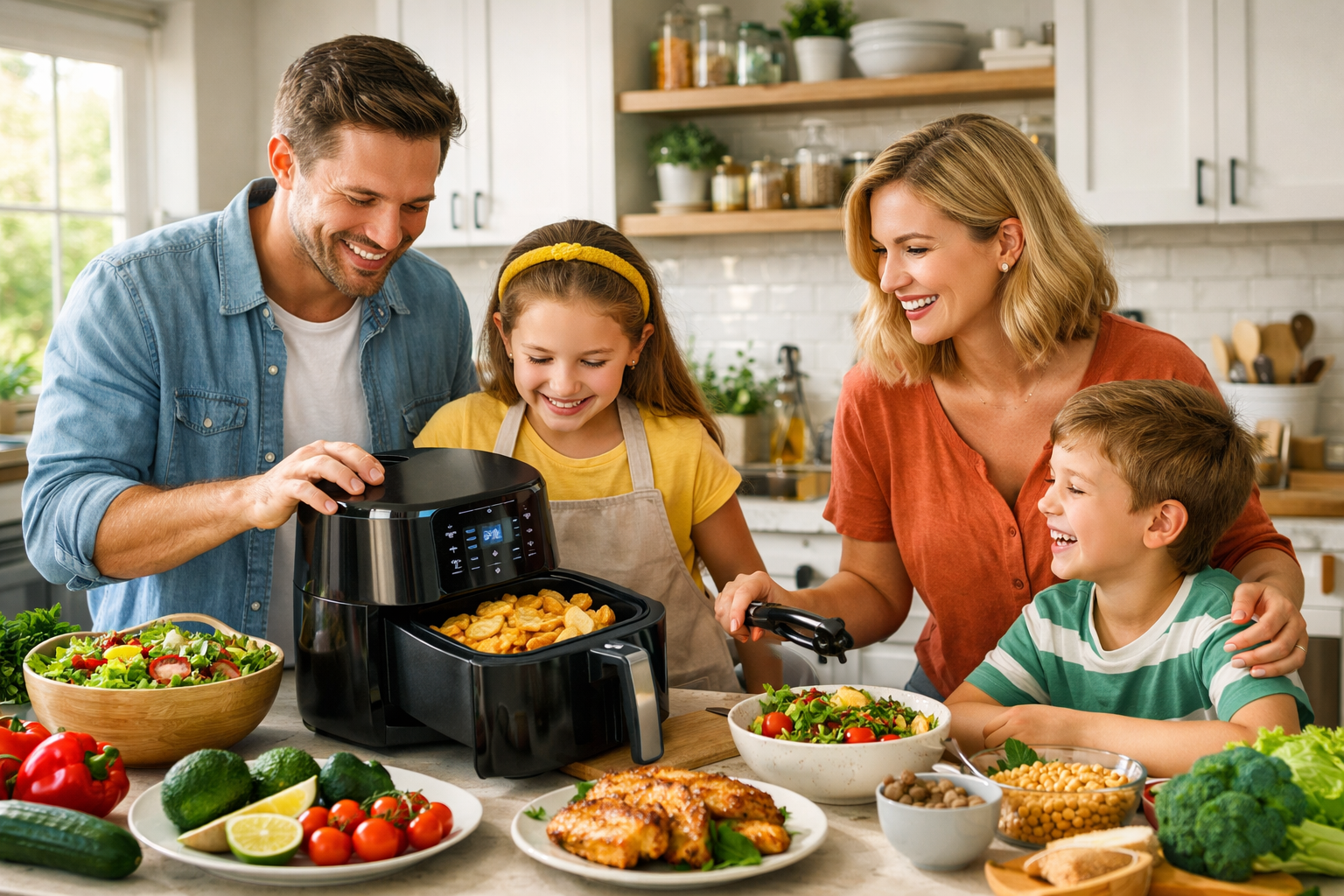 Family Cooking with Air Fryer Oven