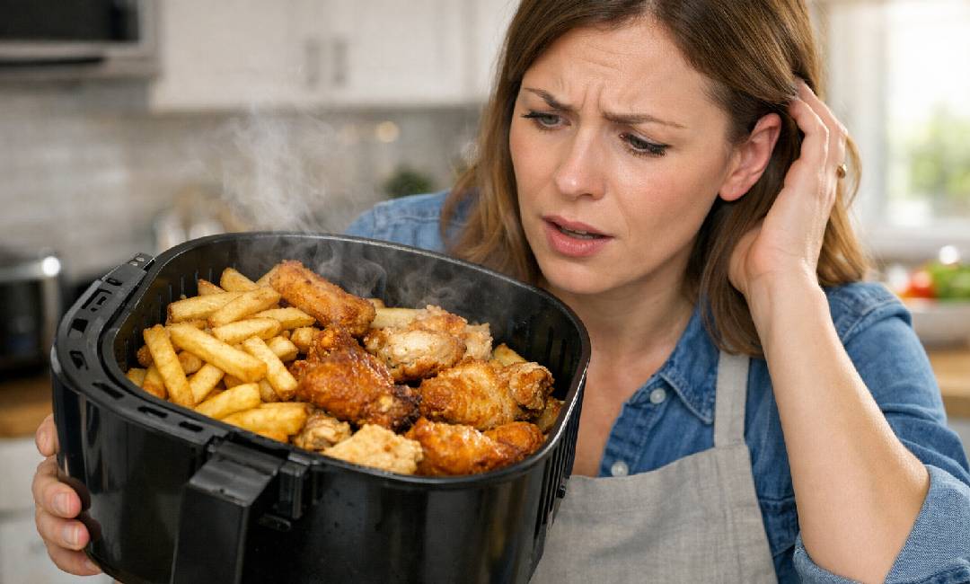 overloaded air fryer basket