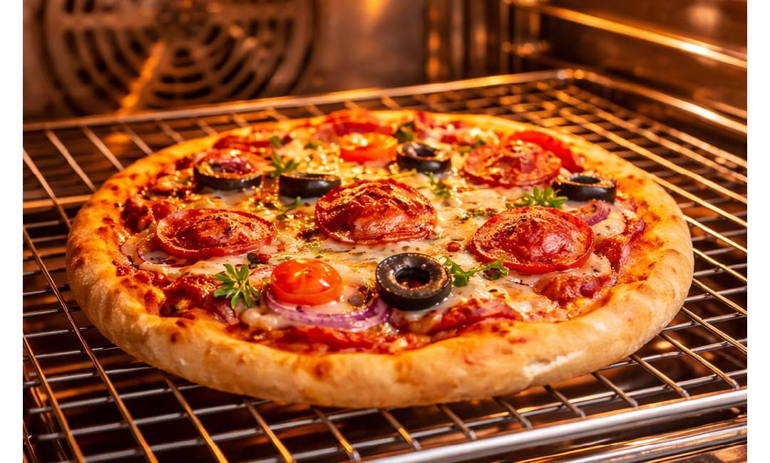 Golden crust pizza in air fryer