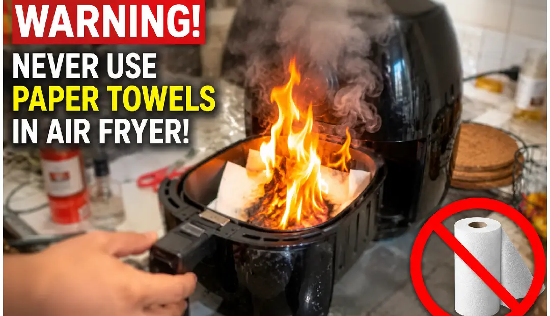 Beware of paper towels in air fryers 